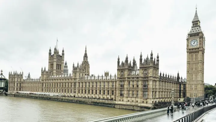 The Houses of Parliament and Big Ben in London